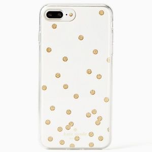 Kate Spade glitter scatter dot iPhone 7/8plus case